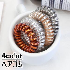 レジンヘアゴム オレンジ　三日月　シェル　濃淡 レジンヘアゴム オレンジ三日月シェル濃淡