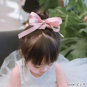 ヘアゴム シュシュ リボン キッズ 子供用 女...の詳細画像1