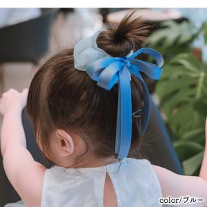 ヘアゴム シュシュ リボン キッズ 子供用 女...の詳細画像3