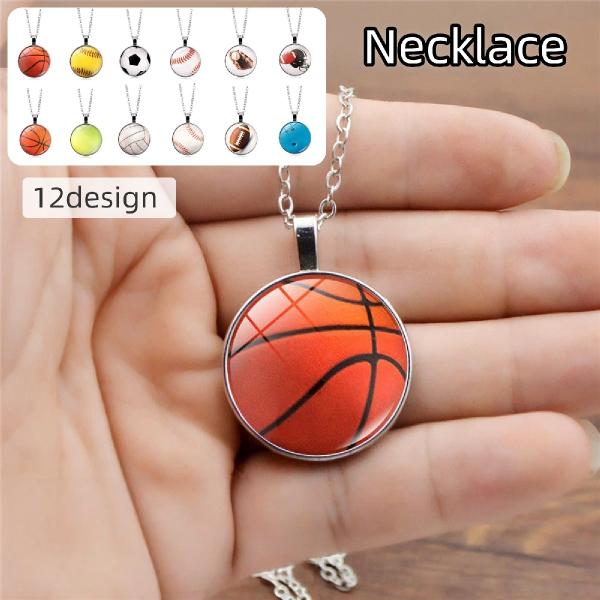 ネックレス ペンダント レディース 女性 アクセサリー チェーン スポーツ ボール サッカー テニス...