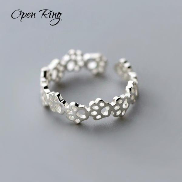 指輪 オープンリング レディース 女性 アクセサリー ファッションリング 肉球 お洒落 可愛い お出...