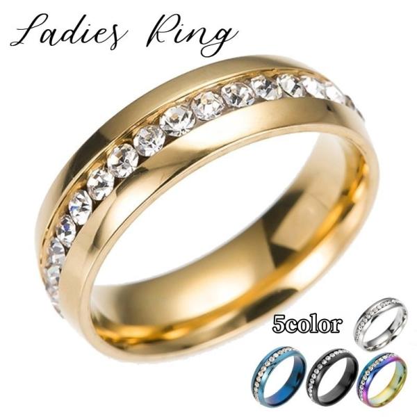 リング レディース 女性 アクセサリー ゴールドカラー シルバーカラー ラインストーン キラキラ 高...