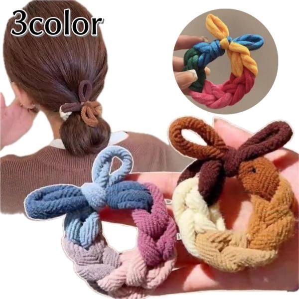 ヘアゴム ヘアアクセサリー レディース 女性用 髪ゴム リボン 編み込み カラフル 髪飾り 髪留め ...