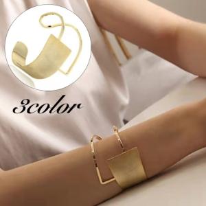バングル レディース 女性 アクセサリー ブレスレット 太め ワイド 幅広 ゴールドカラー シルバーカラー シンプル カジュアル お洒落 華やか 存在｜プラスナオYahoo!店