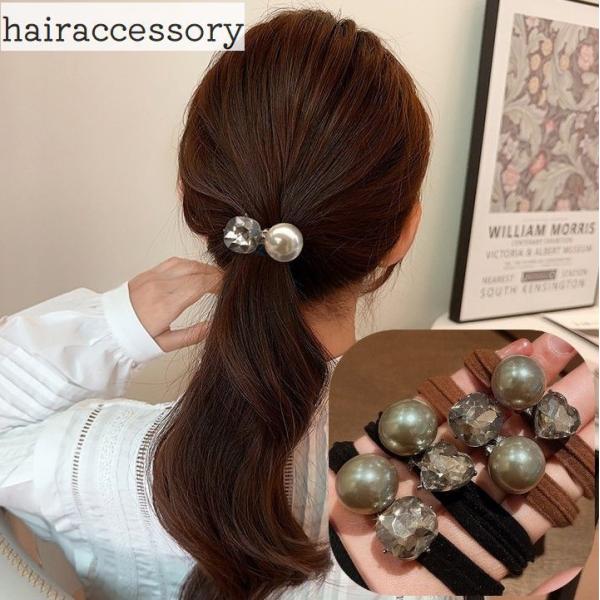 ヘアゴム 髪ゴム 単品 1本 レディース 女性 ヘアアクセサリー ハート スクエア 髪留め 髪飾り ...