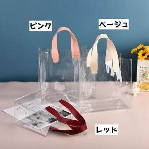 クリアバッグ バッグ 鞄 ビニールバッグ 手提...の詳細画像3