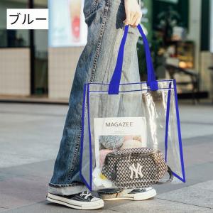 トートバッグ クリアバッグ ビニールバッグ 手...の詳細画像3