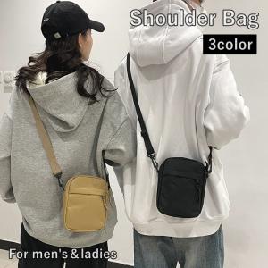 ショルダーバッグ 男女兼用 ユニセックス レディース 女性 メンズ 男性 バッグ 鞄 カバン 肩掛け シンプル かわいい おしゃれ お出かけ 斜め掛け｜plusnao