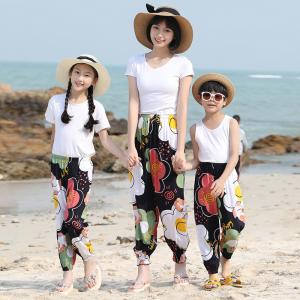 親子お揃い ママとペアルック ロングパンツ サ...の詳細画像5