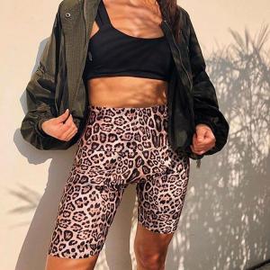 フィットネスパンツ トレーニングパンツ ヨガパンツ レギンス レギパン 4分丈 レディース レギンスパンツ ヨガウェア ボトムス ハイウエスト ヒョウ