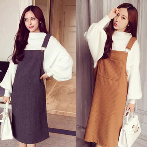 サロペットスカート ジャンパースカート レディース ボトムス サロペスカート ジャンスカ ひざ丈 ミ...