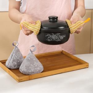 鍋つかみ 三角 ミトン 2個 セット なべつか...の詳細画像1