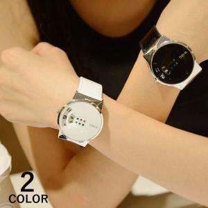 レディース腕時計 ウォッチ 文字盤 アナログ シンプル カジュアル ホワイト ブラック スタイリッシュ メタル フェイクレザーベルト