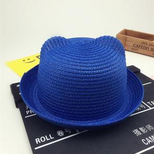 麦わら帽子 キッズ 女の子 耳付き 猫耳 夏 ...の詳細画像5