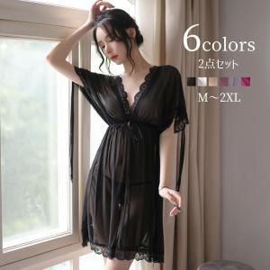 ベビードール Tバックショーツ 2点セット 2way ランジェリー