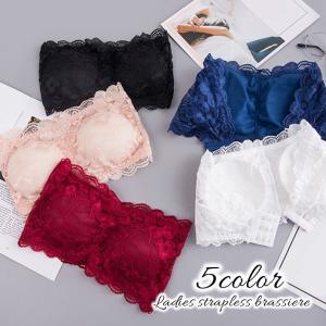 ストラップレスブラジャー チューブトップブラ ハ...の商品画像