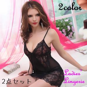 ベビードール Ｔバックショーツ 2点セット レディース