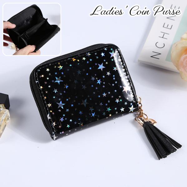 コインケース 小銭入れ ミニ財布 レディース コンパクト スター 星 キラキラ スパンコール風 スク...