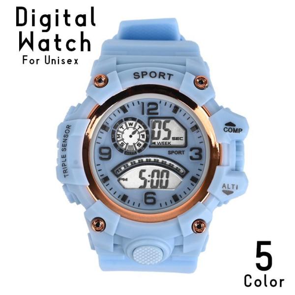 デジタル腕時計 女性 レディース 男性 メンズ ウォッチ アクセサリー スポーティー カジュアル ク...