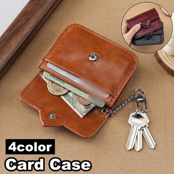 カードケース カード入れ コインケース 小銭入れ クレジットカードケース チェーン レザー調 コンパ...