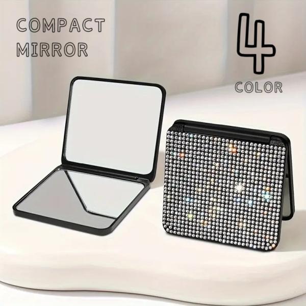 コンパクトミラー 手鏡 ハンドミラー レディース 女性 メイク用品 コスメグッズ 持ち運び 持ち歩き...