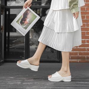 厚底サンダル ミュール ウェッジソール オープ...の詳細画像5