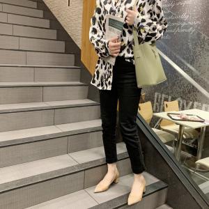 パンプス レディース 靴 女性 大人 チャンキ...の詳細画像3