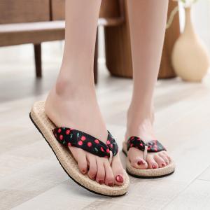トングサンダル フラットサンダル ジュート風サ...の詳細画像5