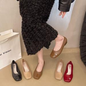 パンプス ローヒール スクエアトゥ レディース...の詳細画像2