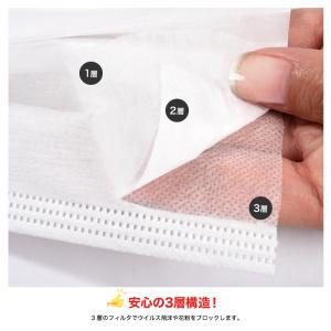 不織布マスク 使い捨てマスク 50枚入り プリ...の詳細画像2