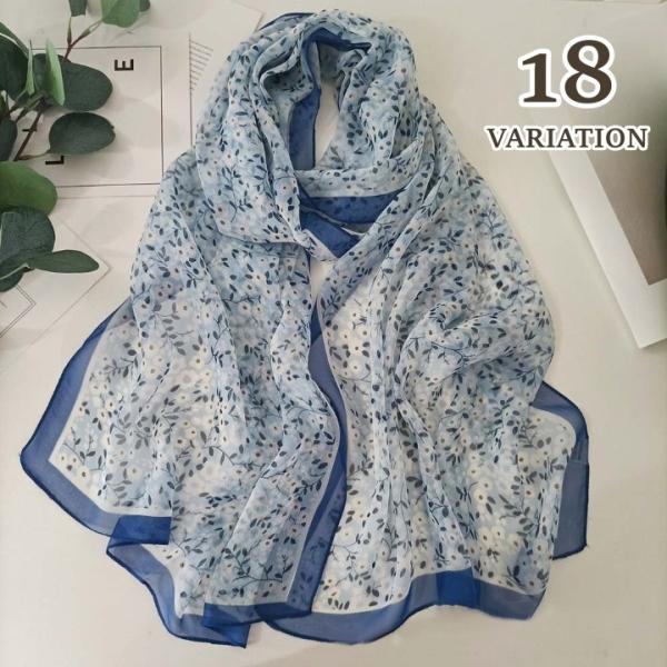 ストール スカーフ レディース ショール 大判 160cm 花柄 フラワー シフォン ロング デザイ...