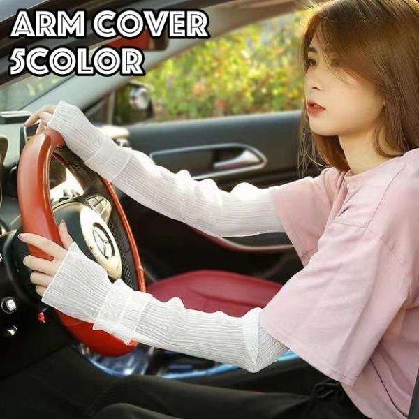 アームカバー UVカット手袋 指先なし レディース 女性 シンプル 透け感 シースルー 日除け 日焼...