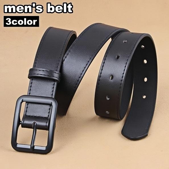 ベルト メンズ 男性用 レザー調 フェイクレザー シンプル 定番 ベーシック オーソドックス ビジネ...