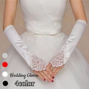 ウエディンググローブ サテン調グローブ ミディアム丈