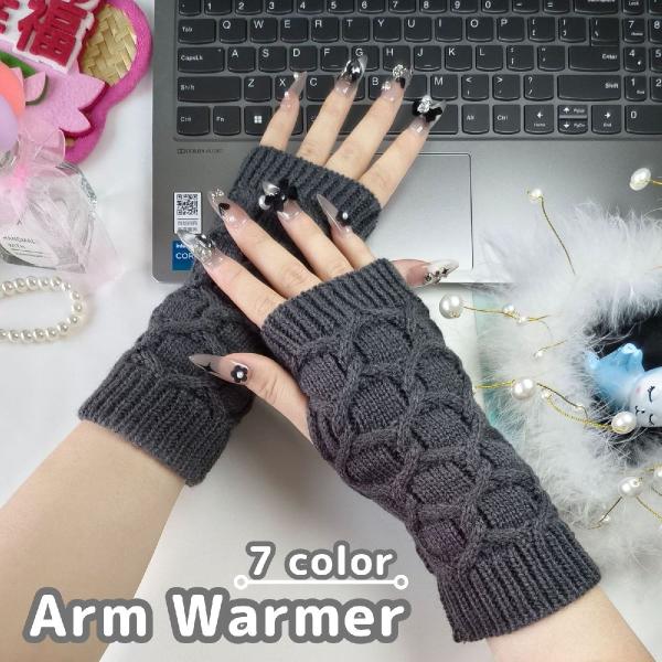 アームウォーマー ハンドウォーマー アームカバー レディース 女性 手袋 グローブ ニット ケーブル...