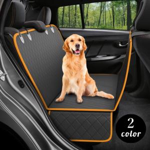 カーシート ペット用品 犬用 猫用 ペットグッズ 黒 車用品 ドライブ用品 マット 汚れ防止 防水 傷防止 後部座席 シンプル 便利 お出かけ ドライ｜plusnao