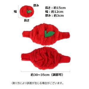 ペット用帽子 猫 小型犬 かぶり物 リンゴ コ...の詳細画像4