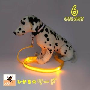 ペット用 リード ロープ LED 光る 光るリード ペット ペット用品 ペットグッズ 犬 犬用品 愛犬 夜 夜間 安全 事故防止 お散歩グッズ 散歩