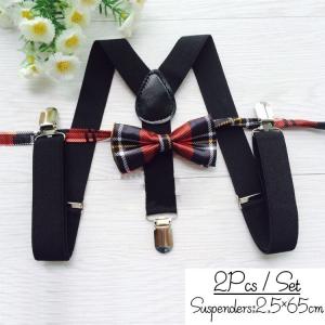 サスペンダー 蝶ネクタイ ボウタイ 吊りバンド Y型