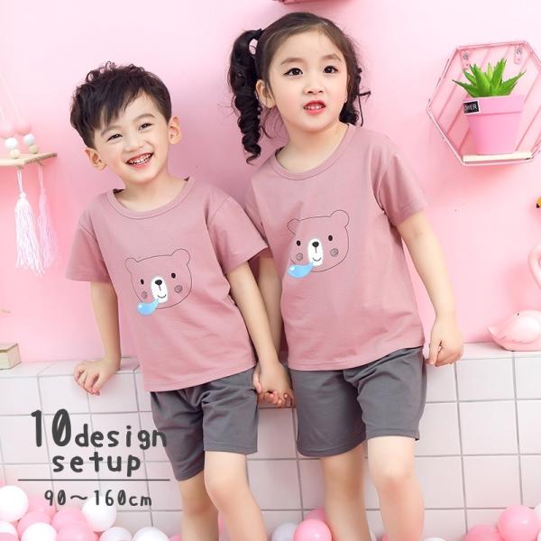 セットアップ 上下セット Tシャツ ハーフパンツ 子供服 キッズ ジュニア ベビー 半袖 半ズボン ...