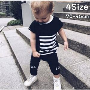 セットアップ ベビー 男の子 子供用 半袖 長ズボン 2点セット