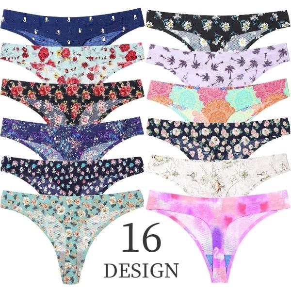 ショーツ Tバック シームレス ランジェリー レディース 女性 下着 セクシー 花柄 ヤシの木 フラ...