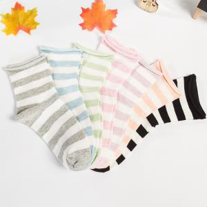 靴下 ソックス ショートソックス シンプル ボーダー