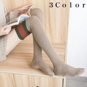 靴下 ソックス ニーハイソックス ライン ボーダー