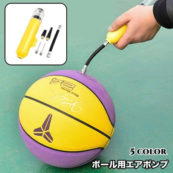 エアポンプ 空気入れ ボール用 手動 ハンドポンプ 小型 ダブルアクション 持ち運び コンパクト ポ...