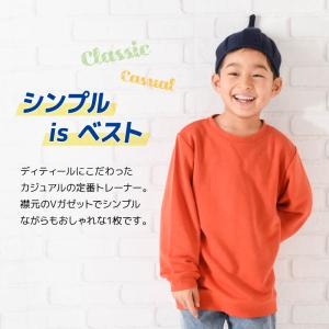 トレーナー 裏毛 長袖 子供服 キッズ ジュニ...の詳細画像1
