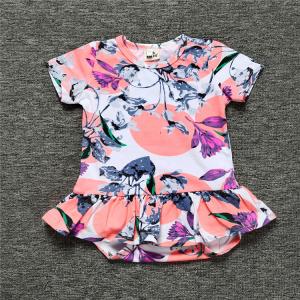 カバーオール ロンパース ベビー服 半袖 フリ...の詳細画像1