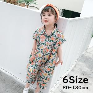 オールインワン キッズ つなぎ 子供用 女の子 半袖 ロングパンツ ジャンプスーツ 花柄 フラワー かわいい おしゃれ 春夏 Top 790 プラスナオyahoo 店 通販 Yahoo ショッピング