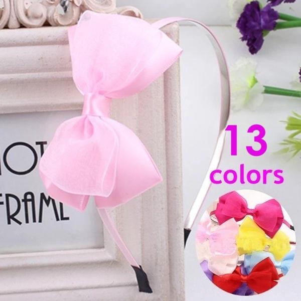 子供用 カチューシャ リボン シフォン 子供 キッズ ジュニア ヘアアクセサリー ヘアアレンジ プリ...