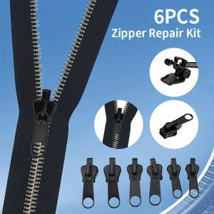 ジッパーヘッド 6個セット ファスナー スライダー